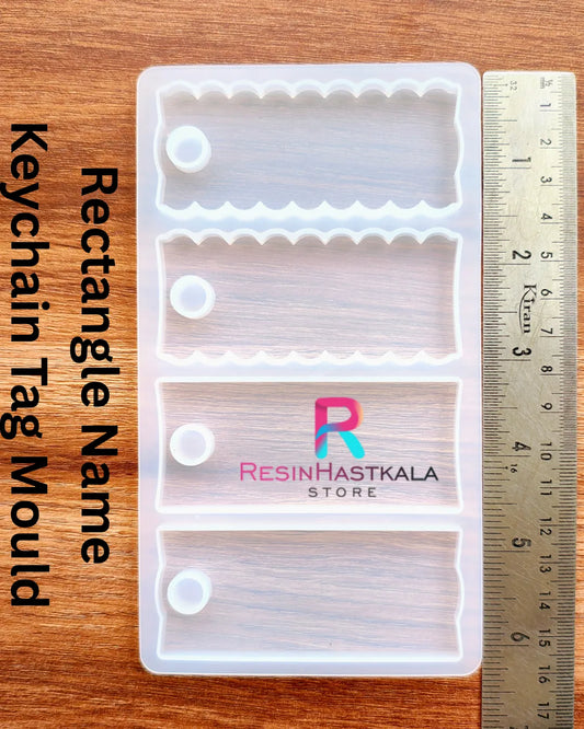 Rectangle Name Keychain Tag Mould