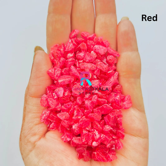 Red Dyed Crystal Stones (4–6 MM)