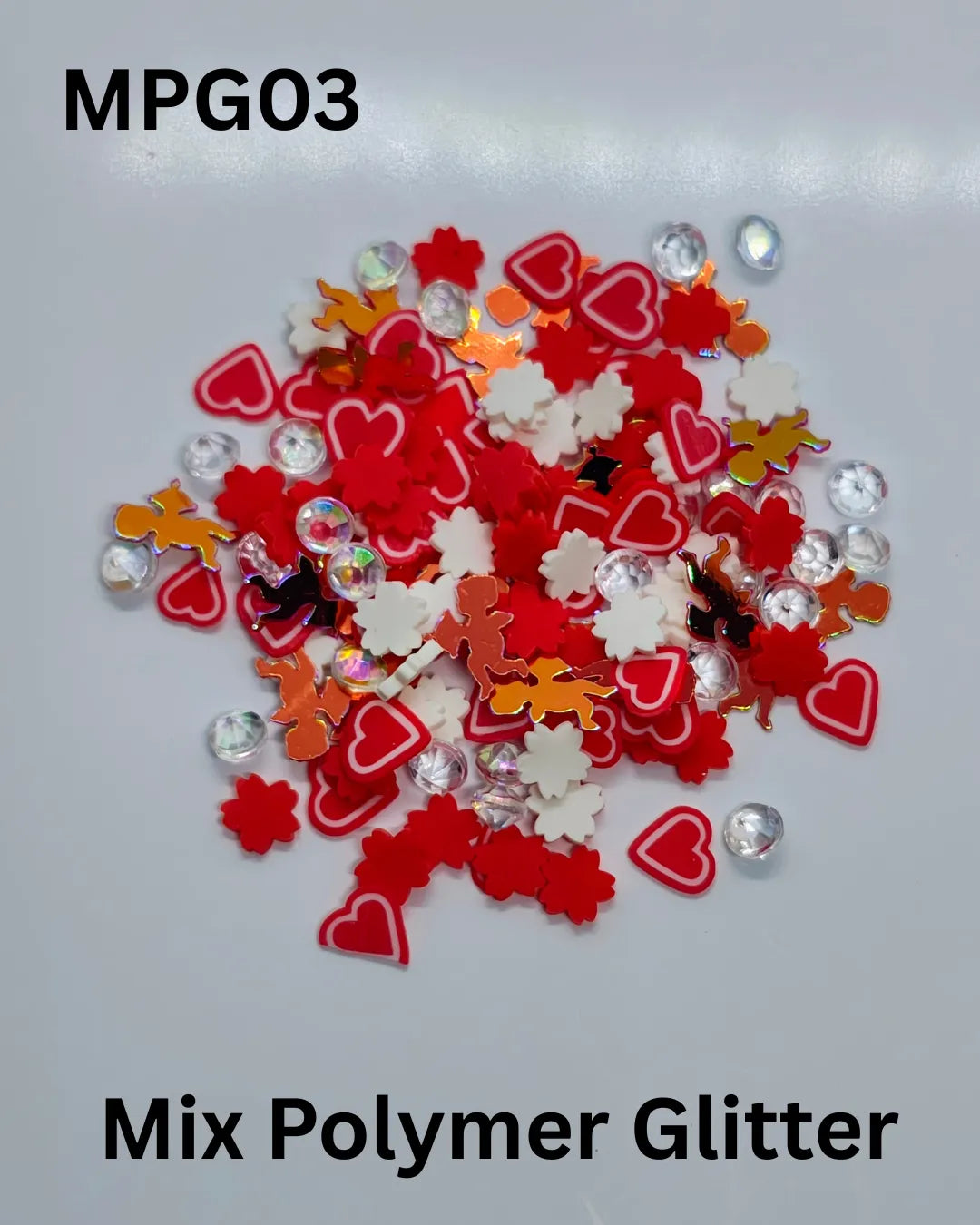 Red Mix Polymer Glitter (10 Gram) (MPG03)