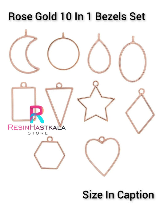 Rose Gold 10 In 1 Bezels Set D