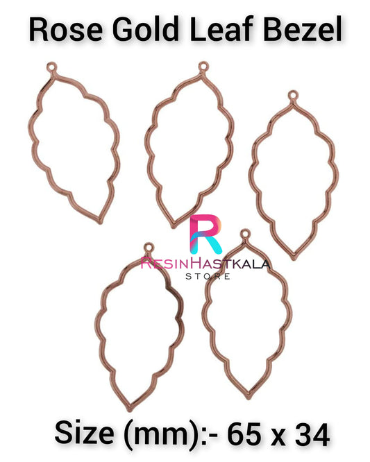 Rose Gold Leaf Bezel (5 Piece)