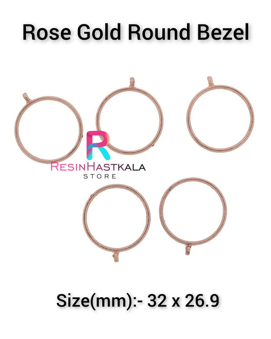 Rose Gold Round Bezel (5 Piece)
