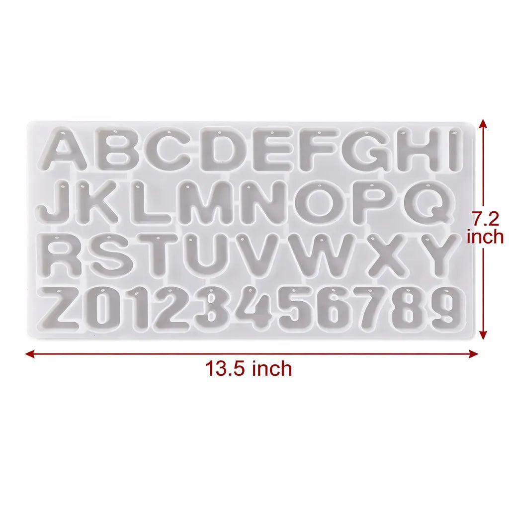 Round Curve Alphabet ABCD Mould with Hole