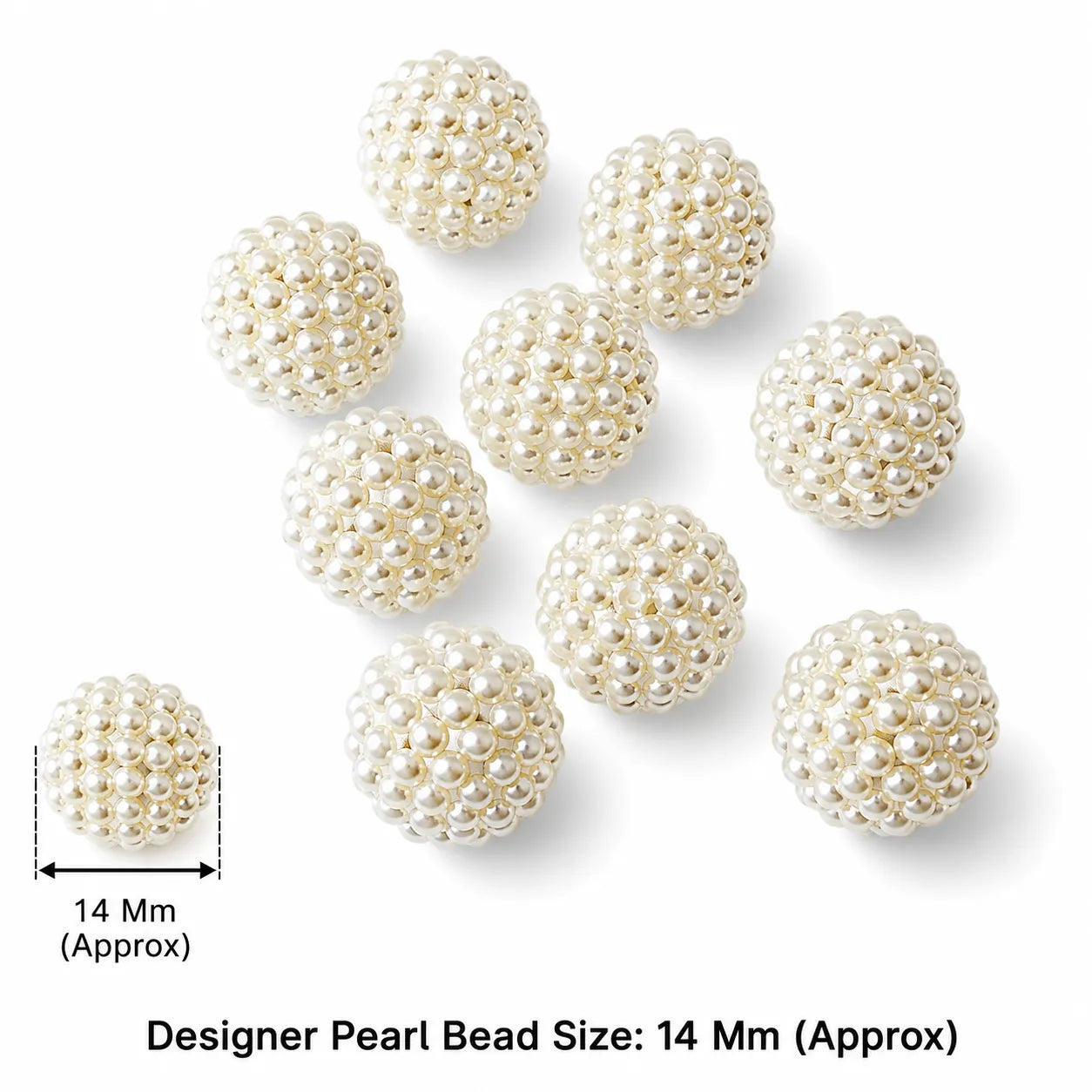 Round Designer Beads (10 Gram Approx)