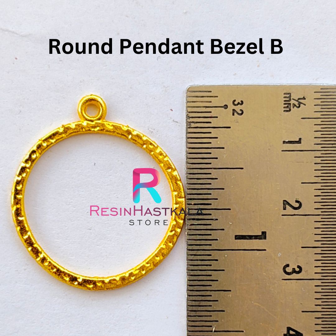 Round Pendant Bezel B (5 Piece)