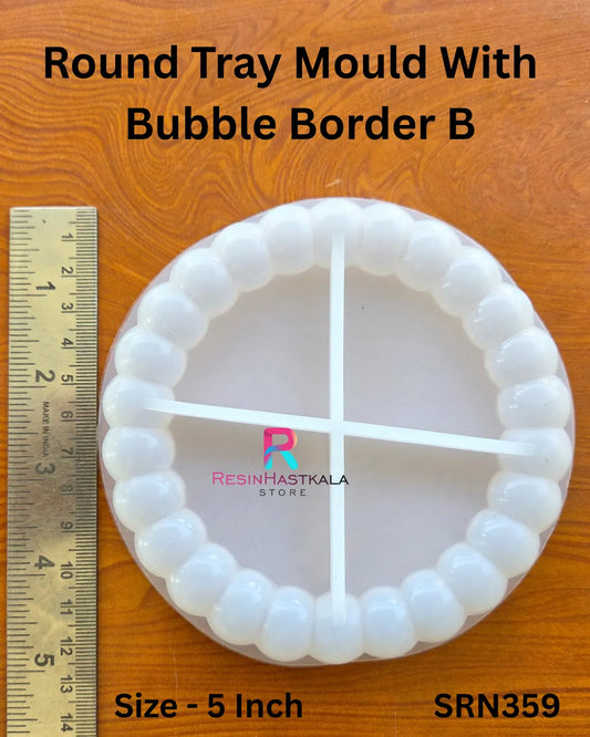 Round Tray Mould With  Bubble Border B