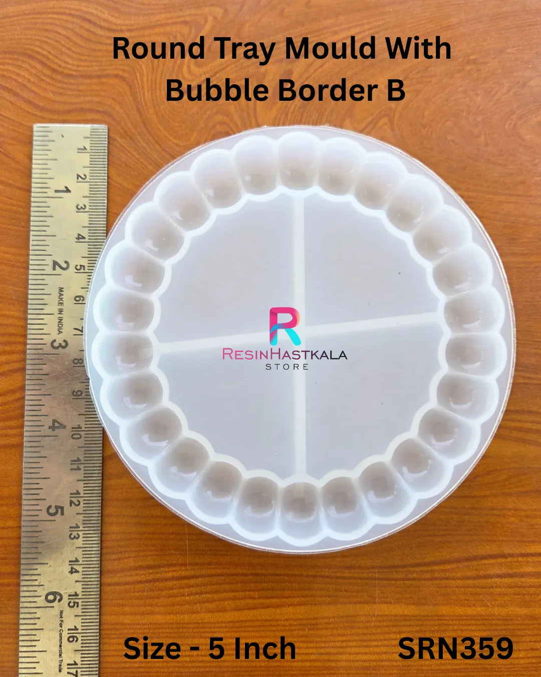 Round Tray Mould With  Bubble Border B