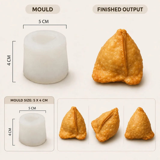 Samosa Shape Silicone Candle Mould – 3D Novelty Mould