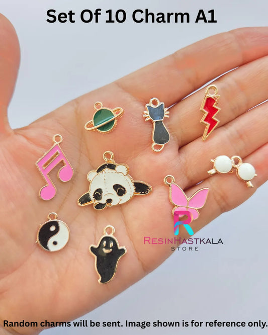 Set Of 10 Charm A1 (Random Design)