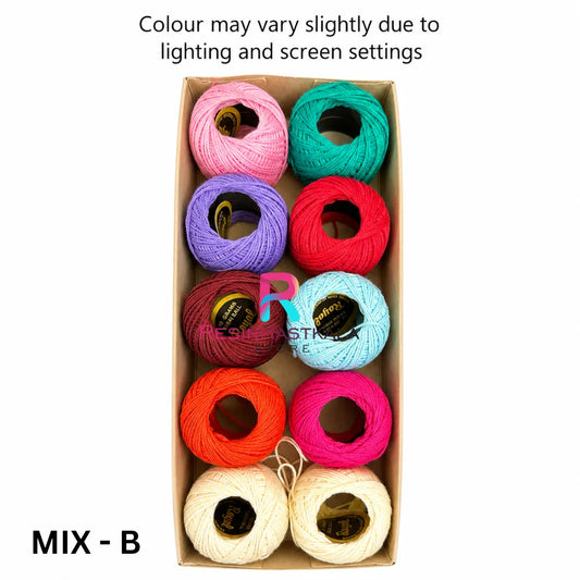 Set Of 10 Rakhi Thread Roll Mix - B (10 Gram)