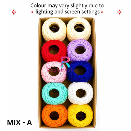 Set Of 10 Rakhi Thread Roll Mix - A (10 Gram)