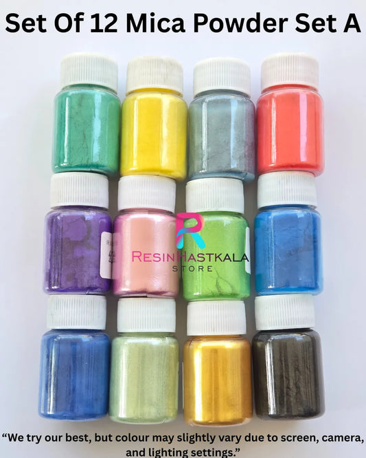 Set Of 12 Mica Powder Set A