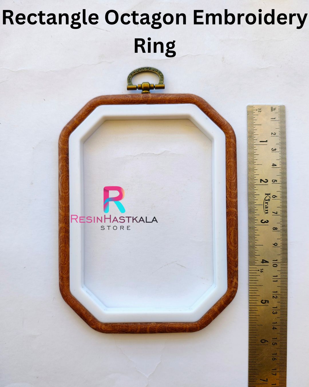 Set Of 2 Rectangle Octagon Embroidery Ring – Resinhastkala Store