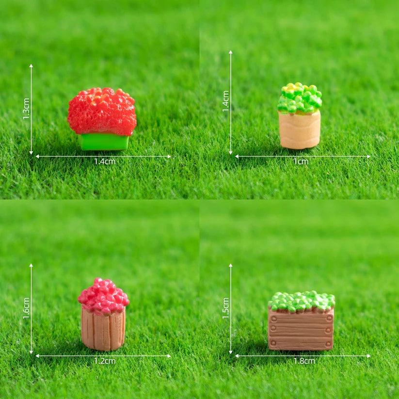 Set Of 4 Planter For Garden Miniature