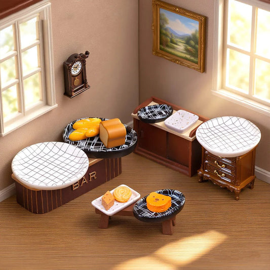 Set Of 3 Black Serving Tray Miniatures