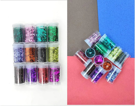 Set of 12 Classic Glitter Chunks