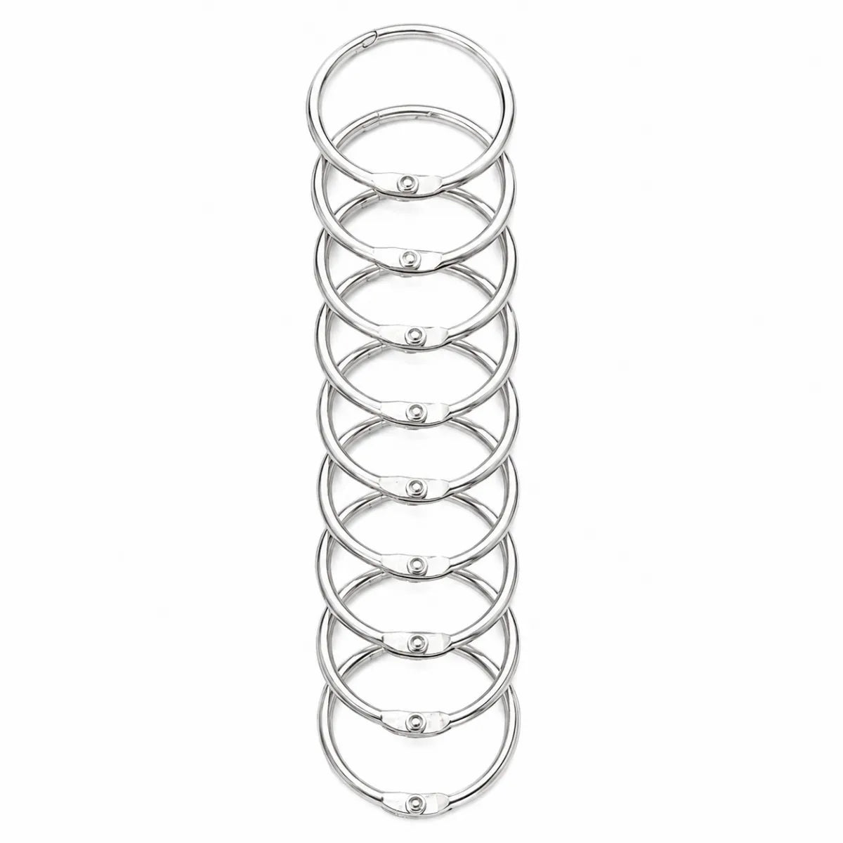 Set of 9 Silver Book & Diary Binding Rings – 32 mm