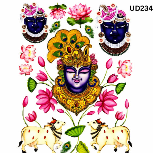 Shreenathji / Pichwai UV DTF Sticker – A6 Size (UD234)