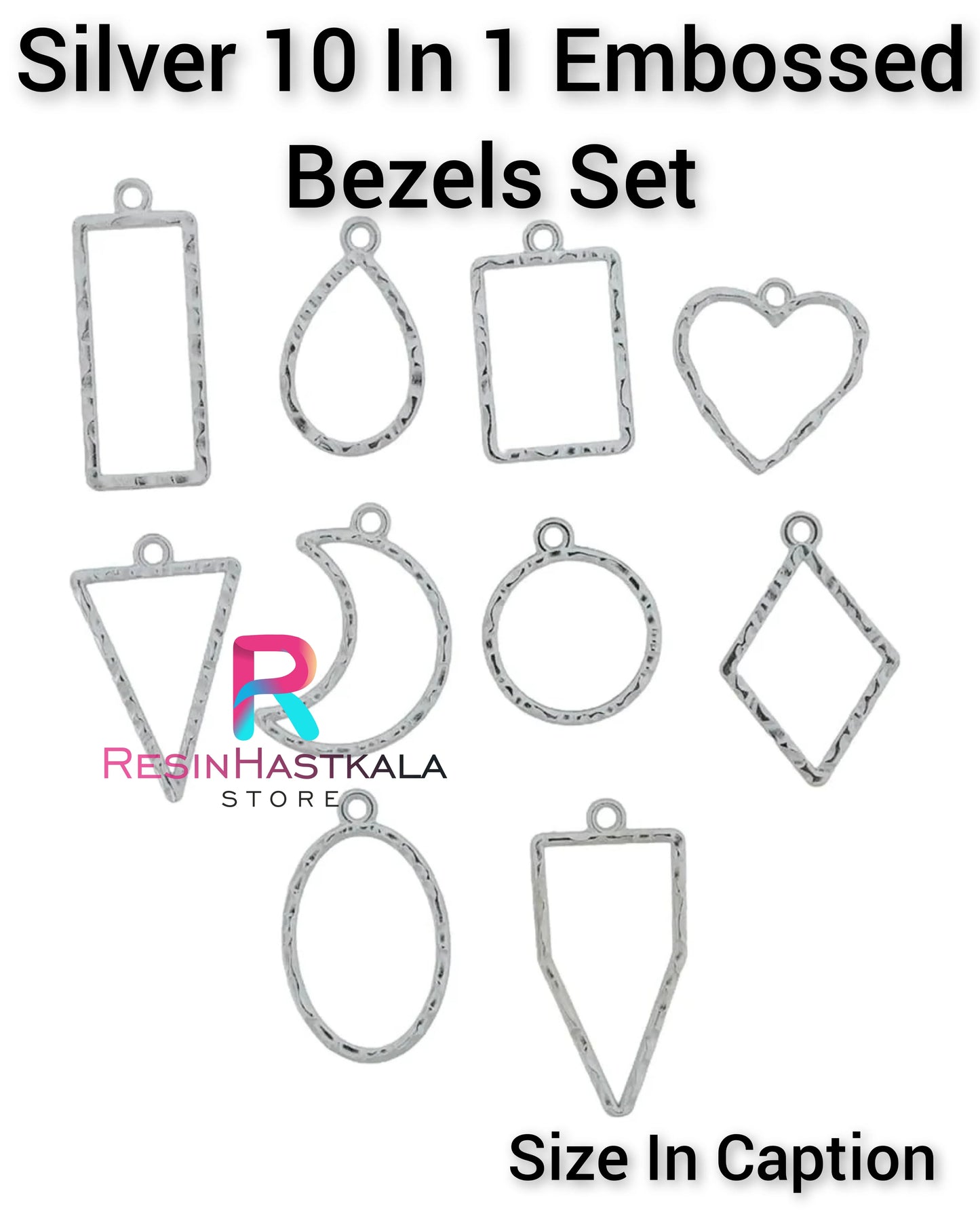 Silver 10 In 1 Embossed Bezels Set