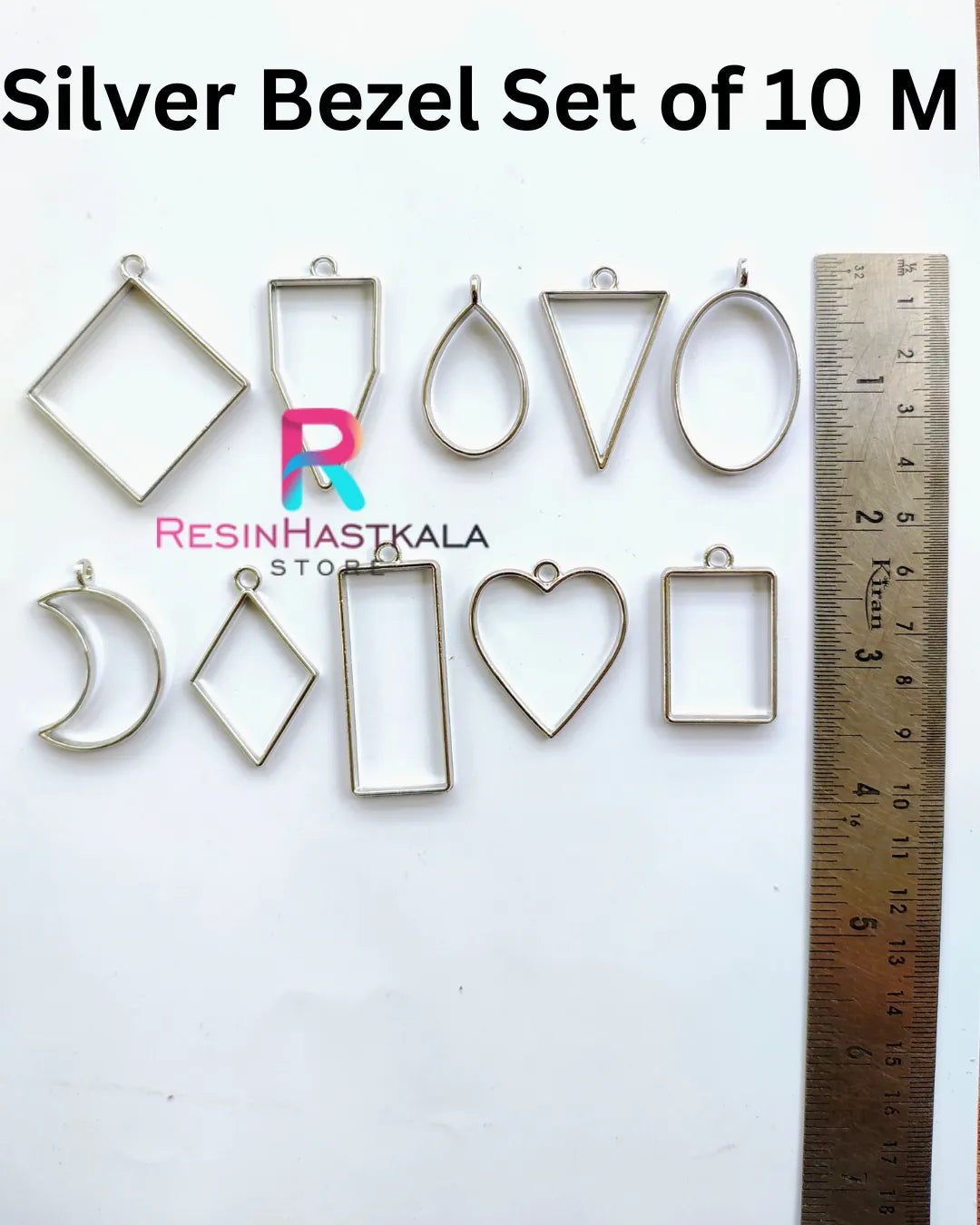 Silver Bezel Set Of 10 M