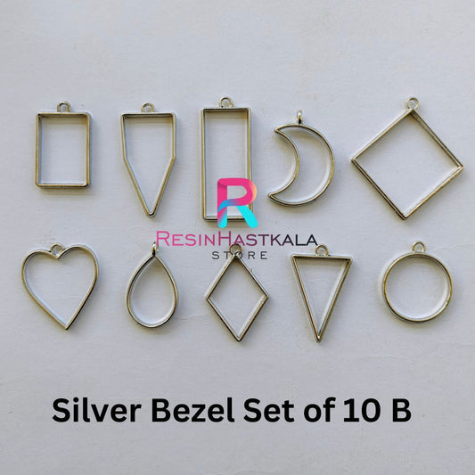 Silver Bezel Set of 10 B