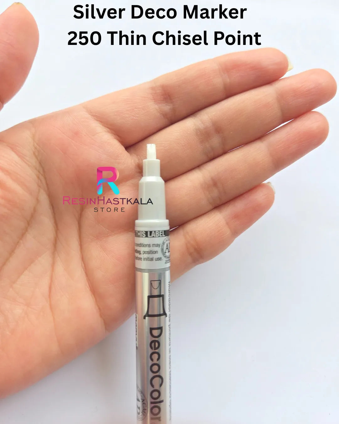 Silver Deco Marker (250 Thin Chisel Point)