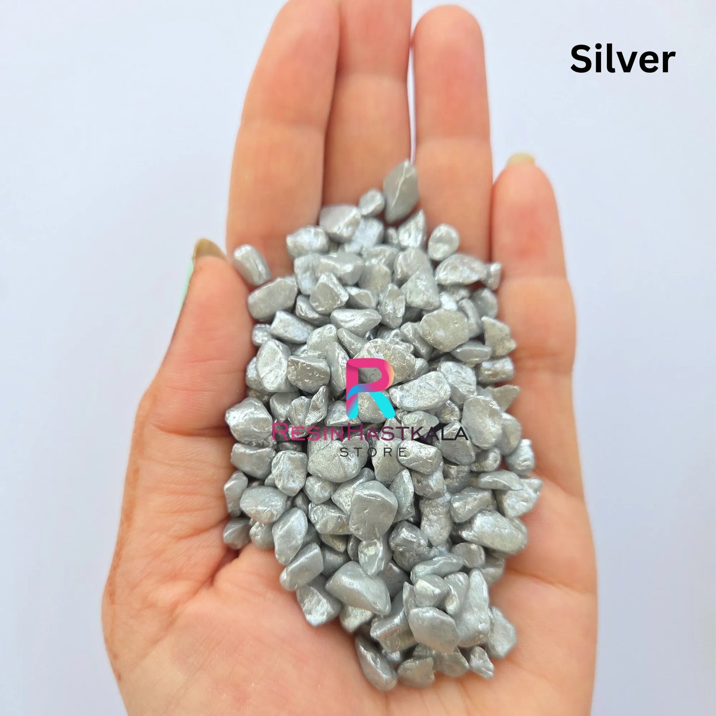 Silver Dyed Crystal Stones (4-6 MM)