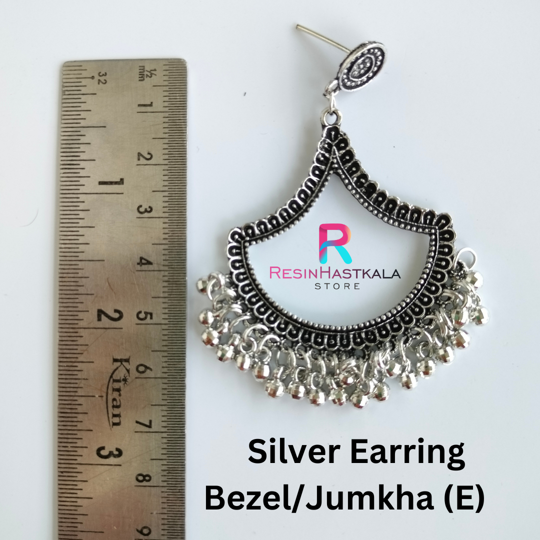 Silver Earring Bezel/Jumkha (E)