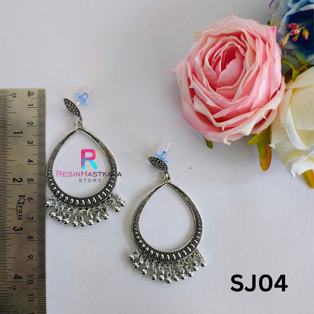 Silver Earring Bezel/Jumkha (SJ04)
