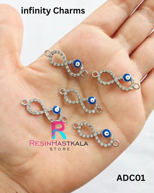 Silver Infinity Charms (5 Piece) (ADC01)