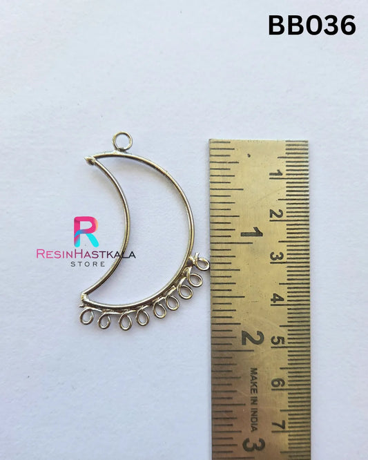 Silver Pendant Bezel (BB036) – 5 Pieces