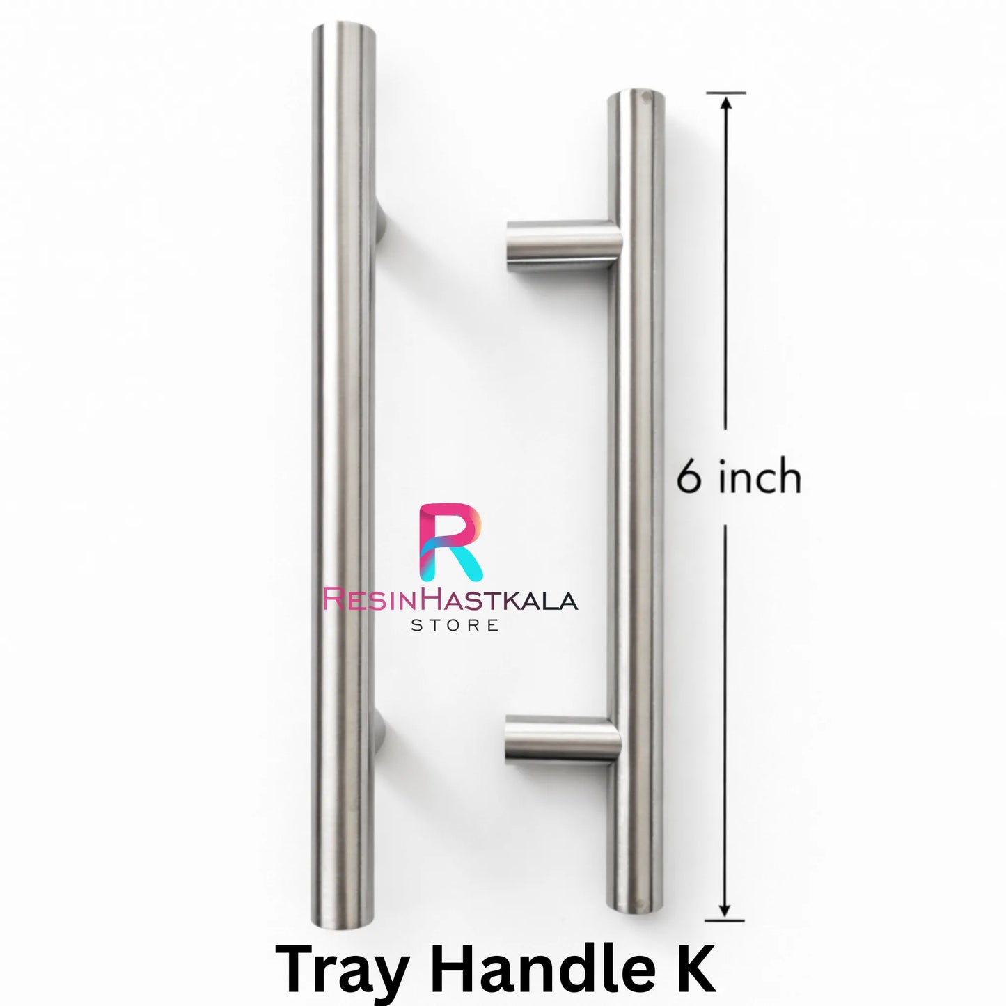 Silver Metal Tray Handle K