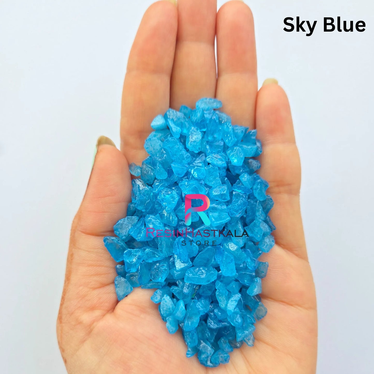 Sky Blue Dyed Crystal Stones (4–6 MM)