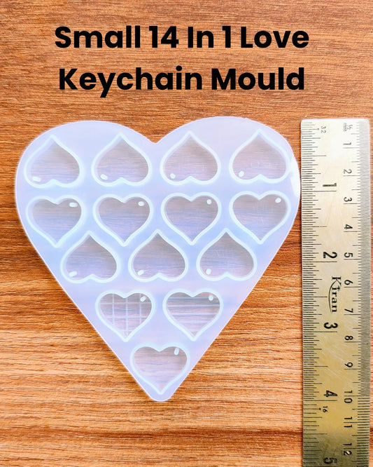 Small 14 In 1 Love Keychain Mould