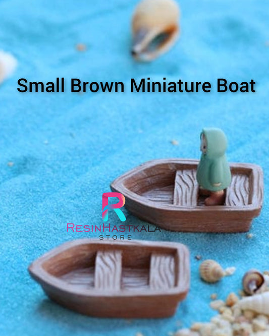 Small Brown Miniature Boat (1 Piece)