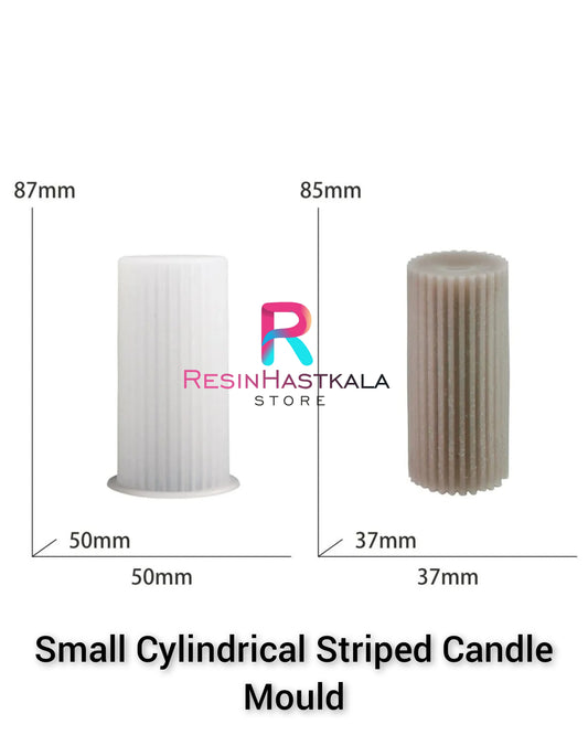 Small Cylindrical Striped Candle Mould