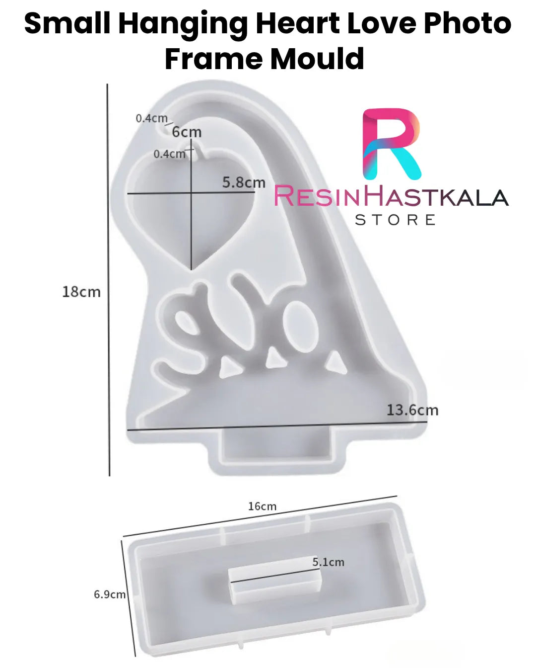 Small Hanging Heart Love Photo Frame Mould