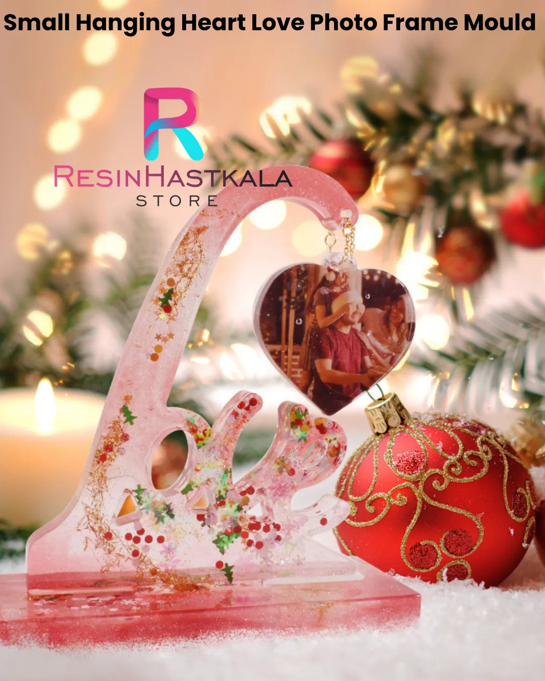 Small Hanging Heart Love Photo Frame Mould