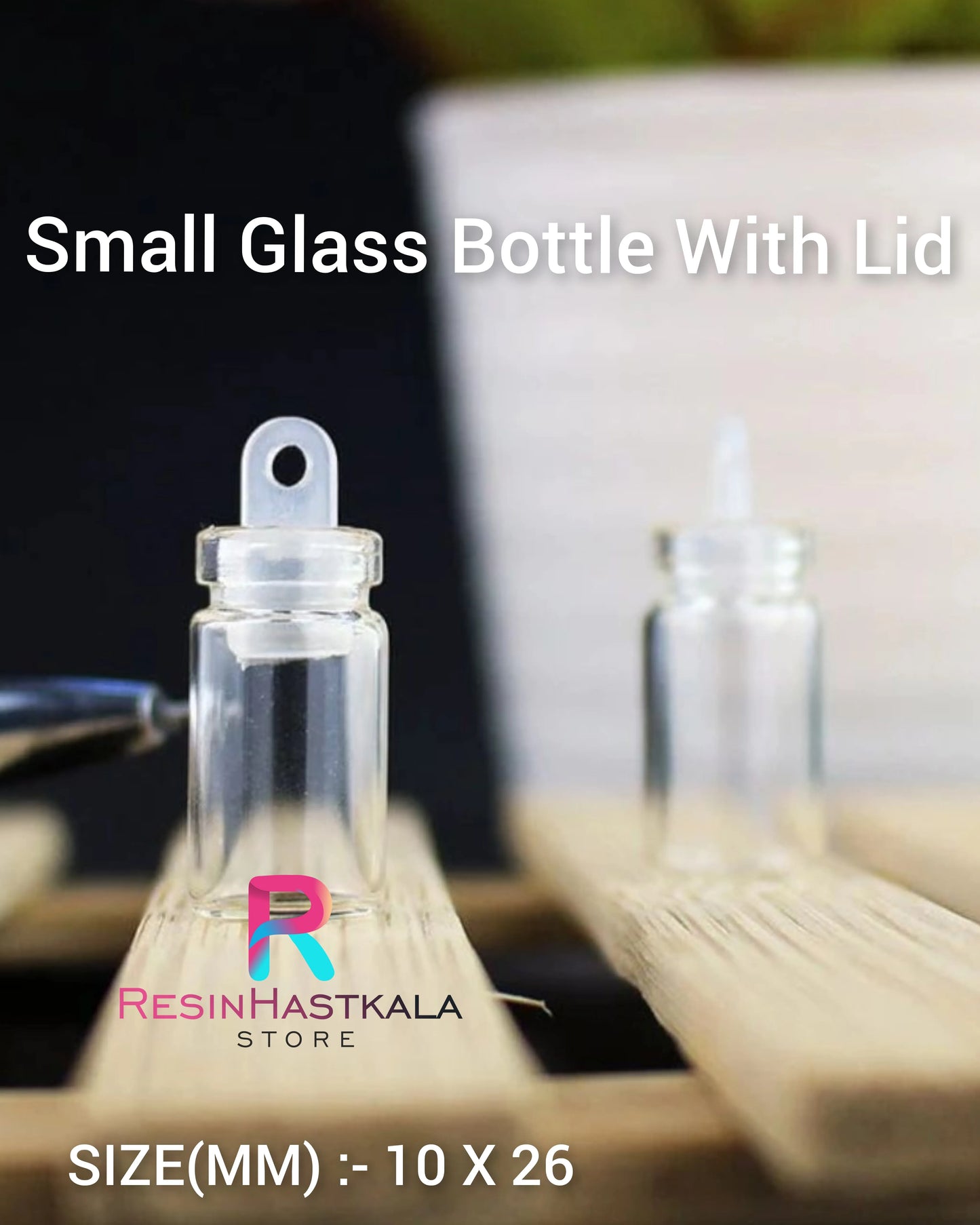 Small Message Glass Bottle For Keychains, Bracelets, Rakhis