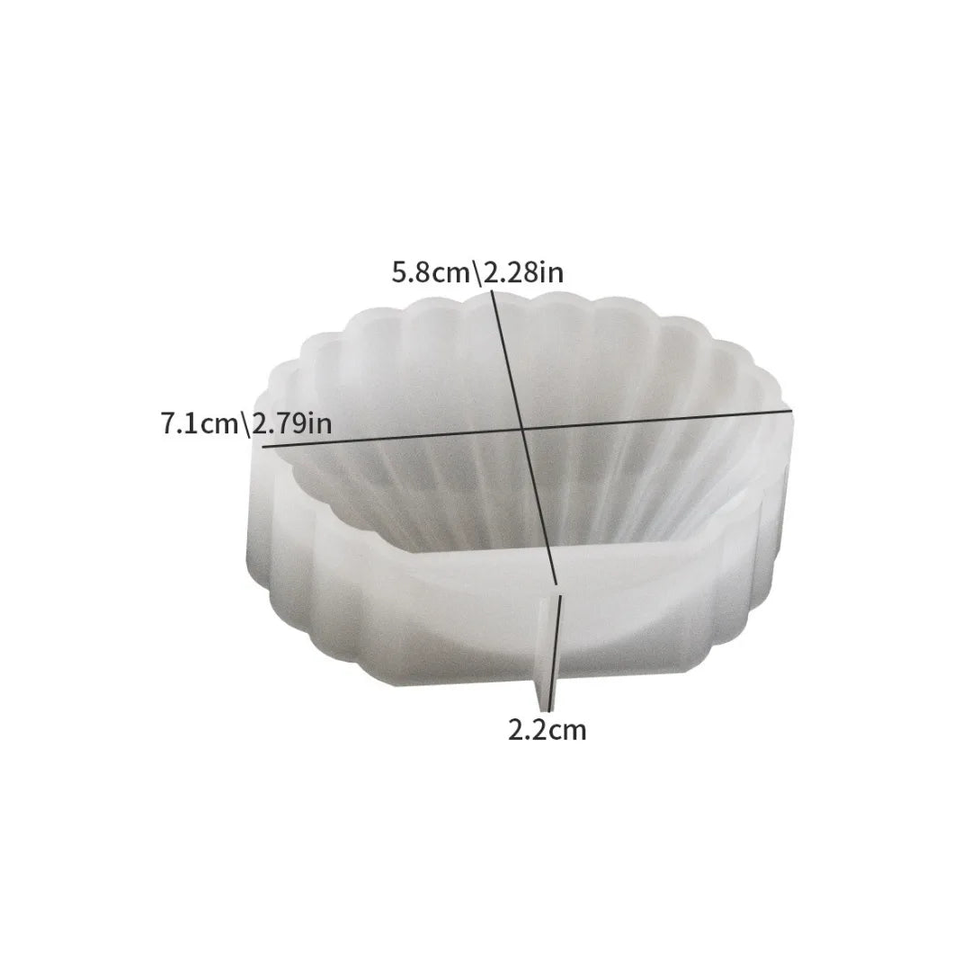 Small Sea Pearl Shell Candle Mould & Tray for Resin and Terra