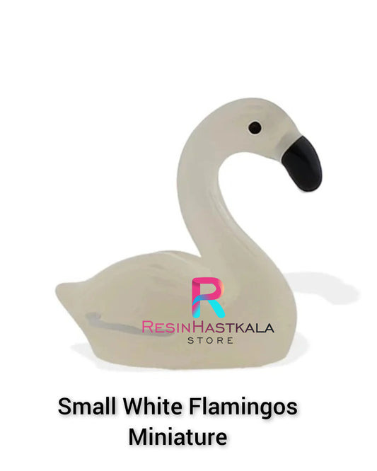 Small White Flamingos Miniature