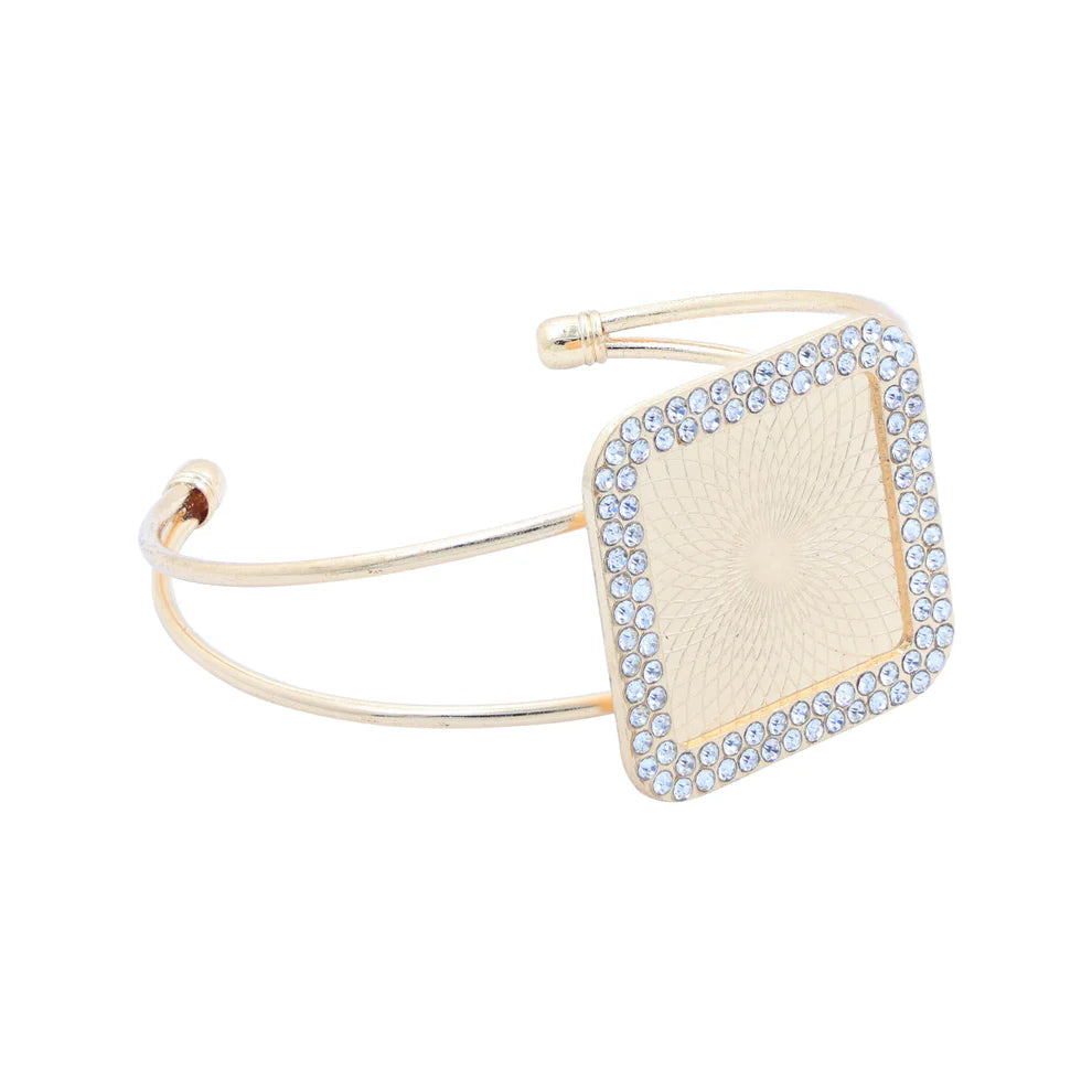 Square Diamond Frame Bracelet Kada