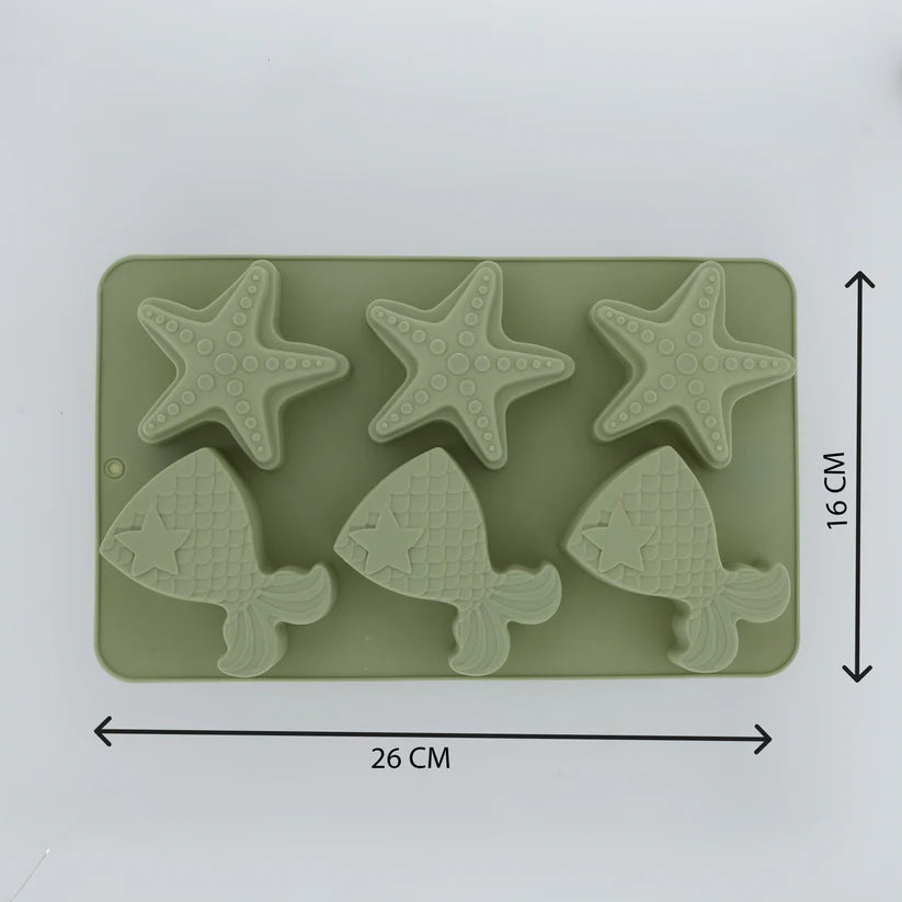 Starfish & Mermaid Silicone Mould for Resin, Soap, Chocolate & Cake Making
