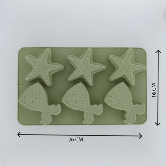Starfish & Mermaid Mould for Resin, Soap,  Chocolate, Cake & Diy Kit Making