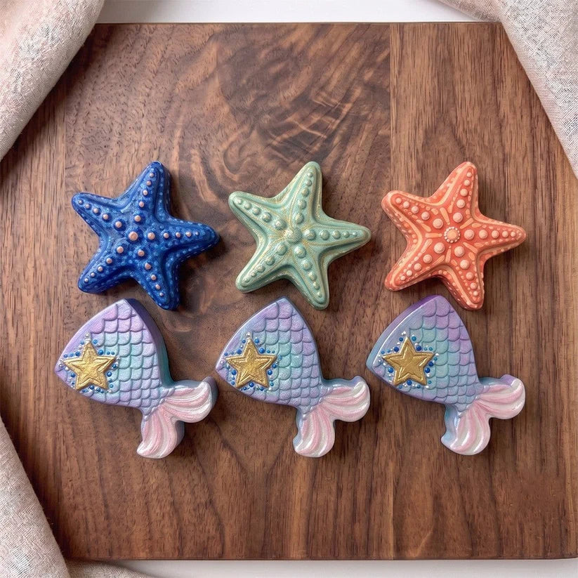 Starfish & Mermaid Silicone Mould for Resin, Soap, Chocolate & Cake Making