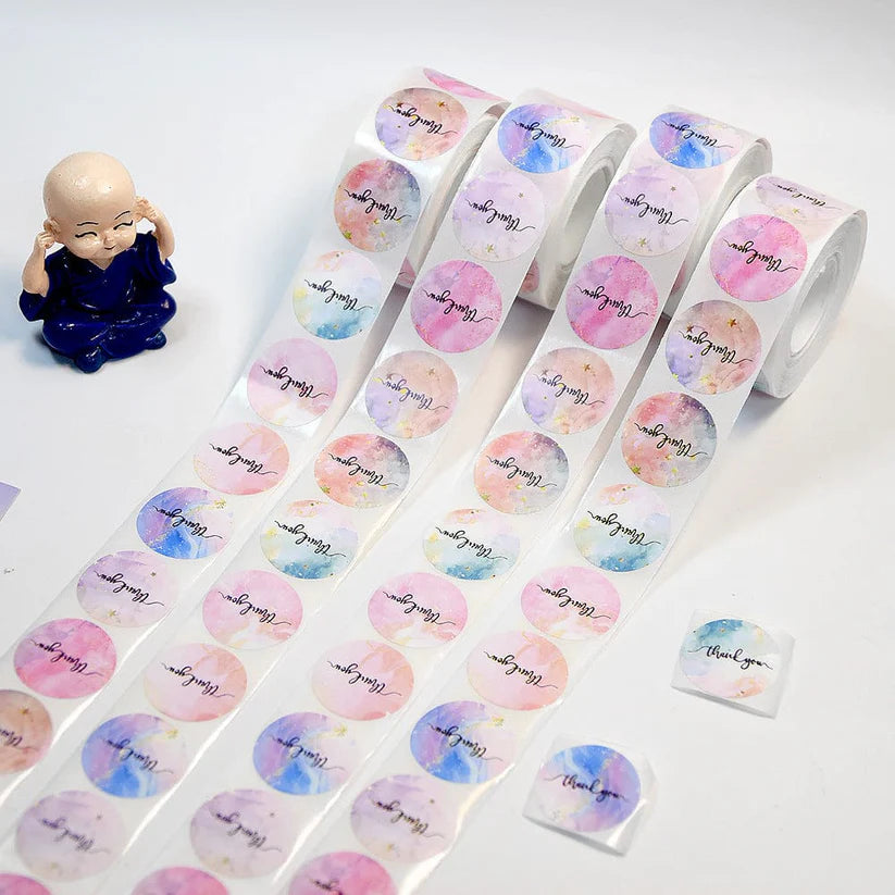 Thank You Sticker Tape A - 500 Stickers