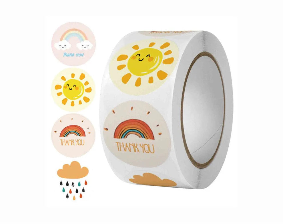 Thank You Sticker Tape D - 500 Stickers