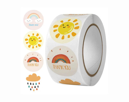 Thank You Sticker Tape D - 500 Stickers