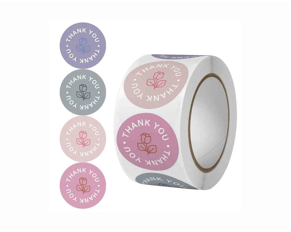 Thank You Sticker Tape B - 500 Stickers
