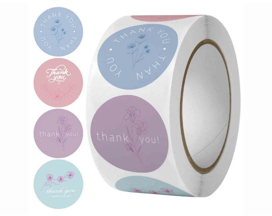 Thank You Sticker Tape H - 500 Stickers